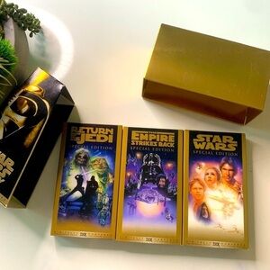 Star Wars trilogy special edition VHS tapes Gold entire set